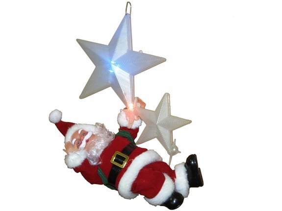Novogodišnji ukras  - Deda Mraz na baterije LED 20cm 41-873000