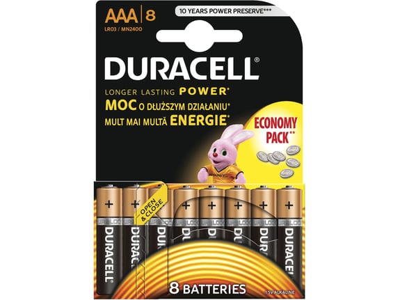 Duracell Baterije Basic AAA 8 kom