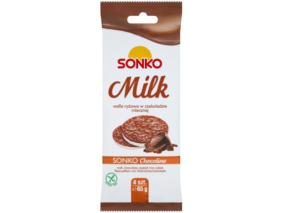 Sonko Pirinčane galete prelivene mlečnom čokoladom 65gr