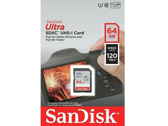 SanDisk Ultra 64GB SDXC Memory Card SDSDUN4-064G-GN6IN