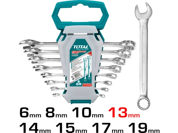 Total alati Set viljuškasto okastih ključeva 6-19mm 8/1 THT102286-I