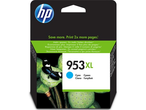 HP 953XL High Yield Cyan Original Ink Ketridž F6U16AE
