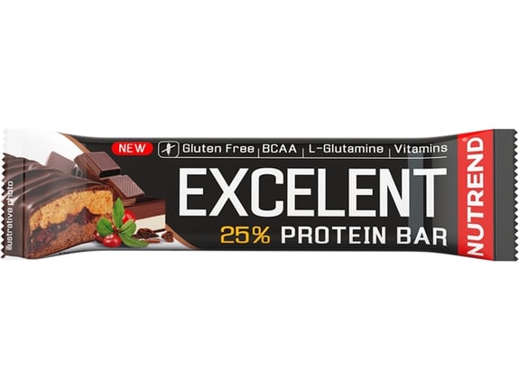 Nutrend Proteinska pločica bez glutena Excelent Čokolada i nugat sa brusnicom 85gr