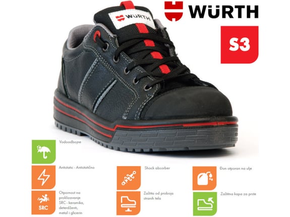 WURTH Bezbednosna patika plitka Sneakers S3