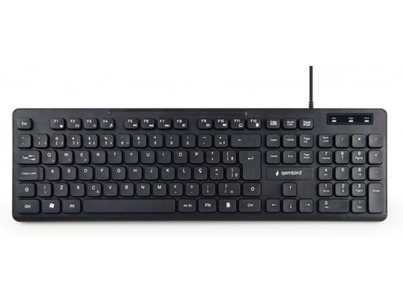 Gembird Multimedijalna tastatura, chocolate, USB, US layout, Slim KB-MCH-04