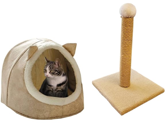 Aberto Design Set grebalica i kućica za mačke