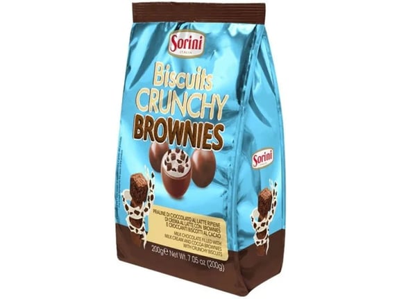 Sorini Praline Biscuit chrunchies brown 200g