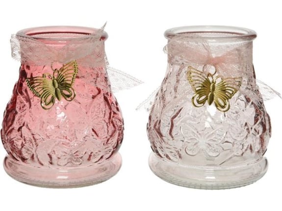 Dekor vazica/svećnjak sa leptirom