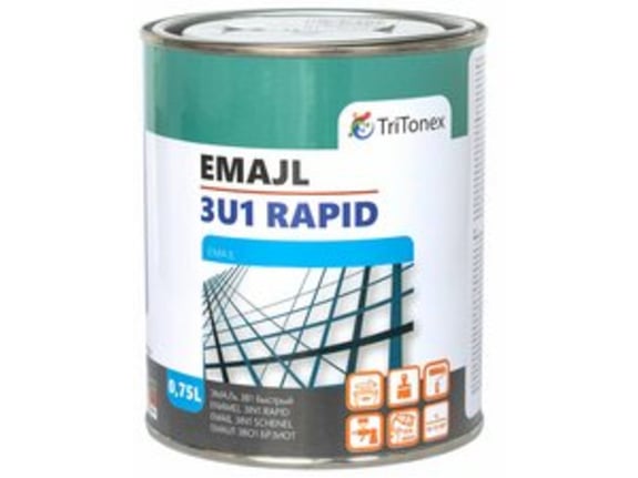 Tritonex 3u1 Rapid emajl za metal 0.75 l siva