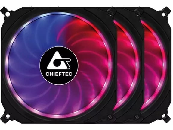 Chieftec Set Ventilatora Tornado RGB CF-3012-RGB 120 x 120 x 25mm - 3 komada