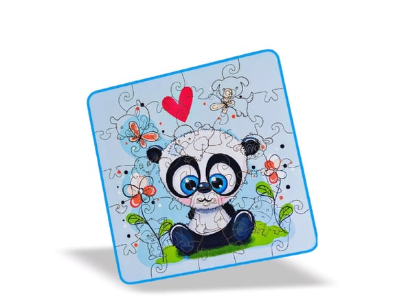 Wood Magic Slagalica od drveta Puzzle za decu Panda Beba 30 delova