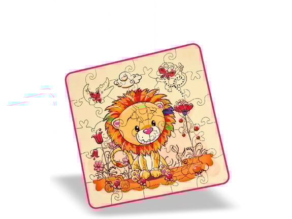 Wood Magic Slagalica od drveta Puzzle za decu Lav Beba 30 delova