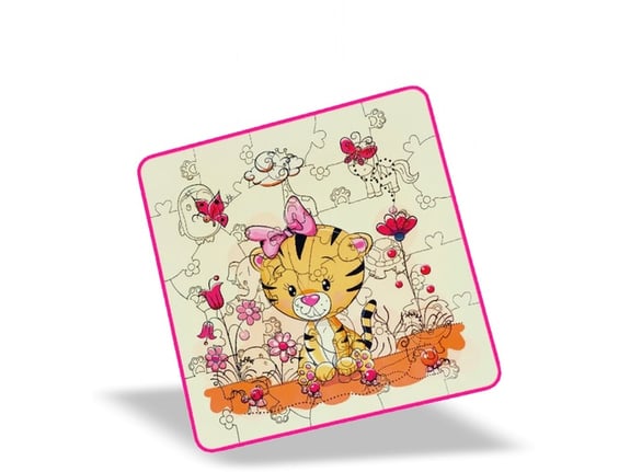 Wood Magic Slagalica od drveta za decu Puzzle Tigar Beba 30 delova