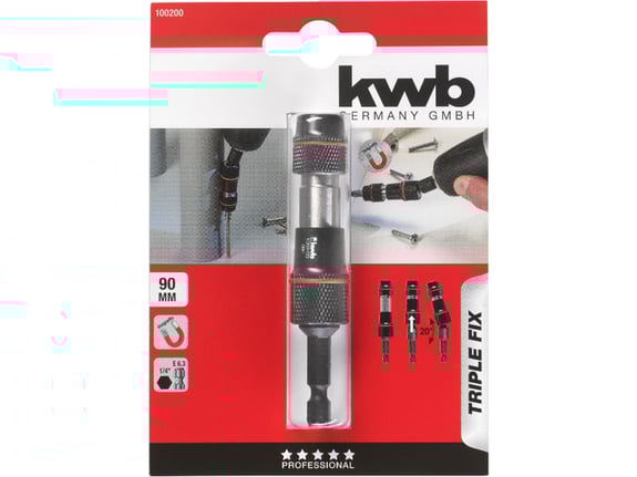 Kwb Ugaoni držač bitova Triple-Fix 1/4"