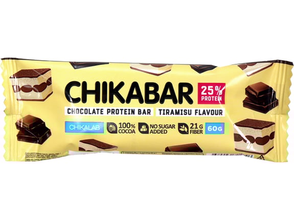 Chikalab Preliveni proteinski bar sa punjenjem Chikabar Tiramisu 60g