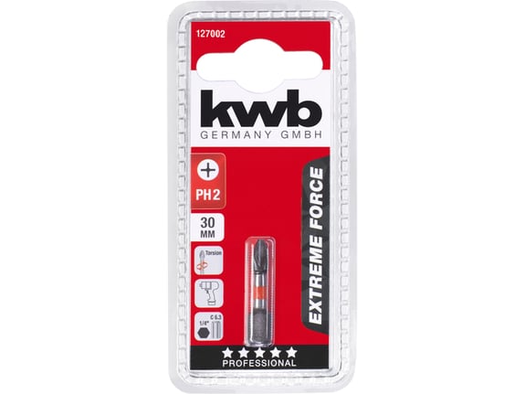 Kwb Bit PH2 30mm Impaktor ExtremePRO 1/4" C 6.3 prihvat - TQ 60