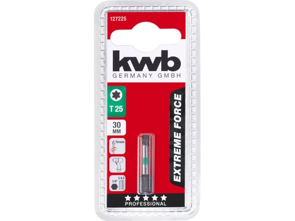 Kwb Bit T25 30mm Impaktor ExtremePROTrox 1/4" C 6.3 prihvat TQ 60