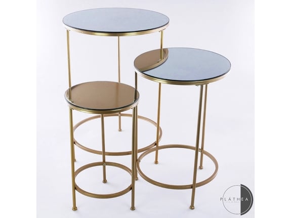 Plathea Set 3 okrugla stočića sa ogledalima