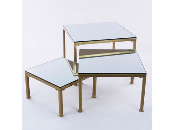 Plathea Set 3 kvadratna etažera sa ogledalom