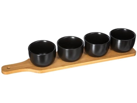 Secret de Gourmet Set činija za posluženje sa bambus postoljem l41 x4