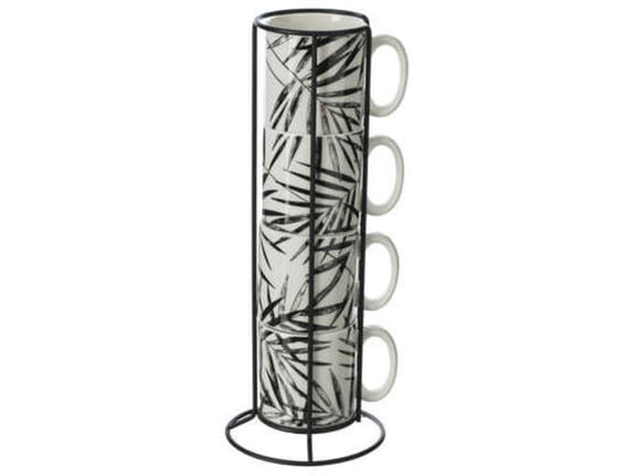 Secret de Gourmet Četiri šolje na stalku Floral 24cl