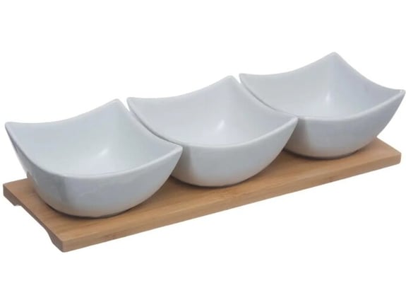 Secret de Gourmet Set činija 3/1 na poslužavniku 30x10x7cm