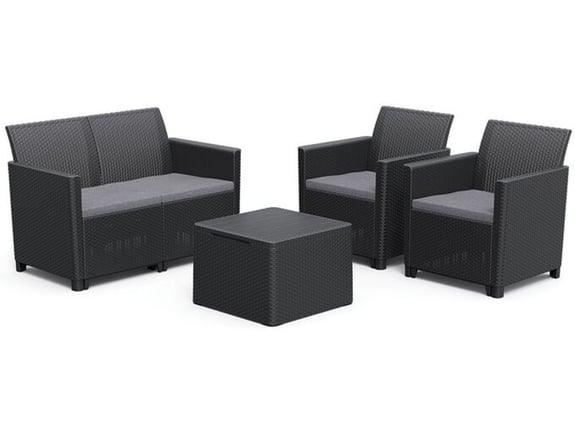 Keter Baštenska garnitura Claire 2 seater sa box stolom CU 253084