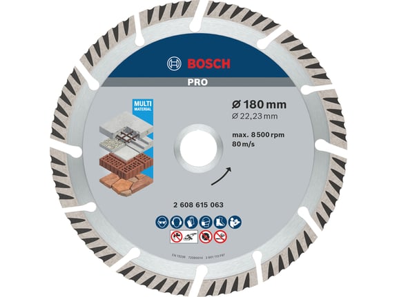 Bosch Dijamantska rezna ploča PRO Multi material 180×22,23 mm