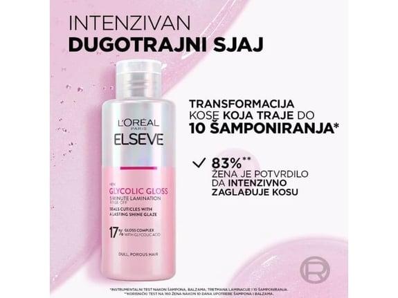 L'Oreal Paris Tretman laminacije Elseve Glycolic Gloss