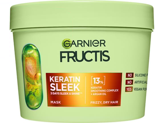 Garnier Fructis Maska za nezaglađenu suvu kosu Keratin Sleek 370ml
