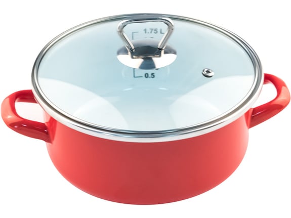 Fackelmann Šerpa 18cm+stakleni poklopac emajl 1.75l