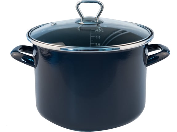 Fackelmann Lonac+stakleni poklopac 20cm emajl 4L