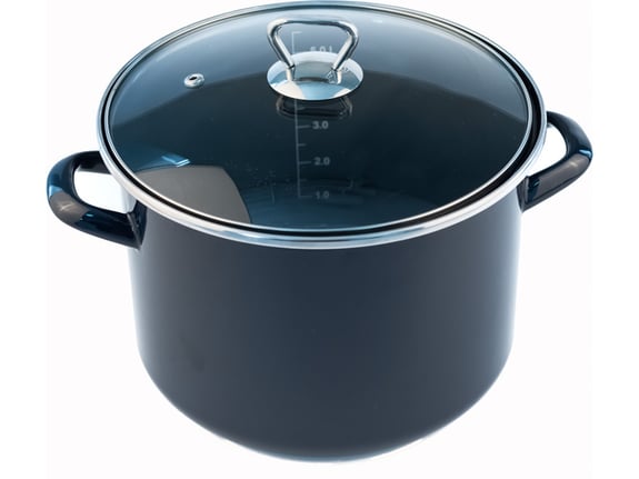 Fackelmann Lonac+stakleni poklopac 22cm emajl 5.5L