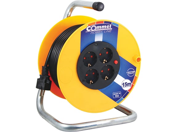 Commel Kabl sa motalicom PVC bubanj 115mm monofazna 15m H05VV-F 3G1,5