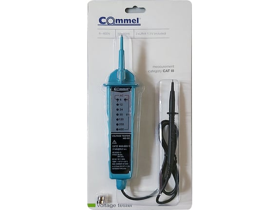 Commel Ispitivač napona 6V 12V 24V 50V 120V 230V 400V 0-60 Hz LED indikacija