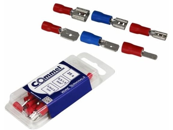 Commel Natikač za žicu 0.5-1.5mm2, 0.8x6.35mm, 25kom