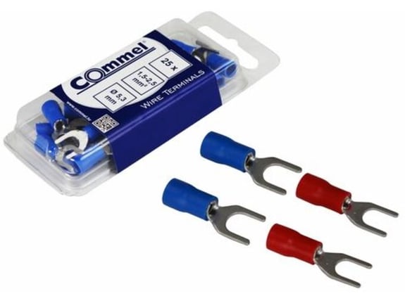 Commel Viljuškasta papučica 0.5-1.5mm2, 4.3mm, 25kom