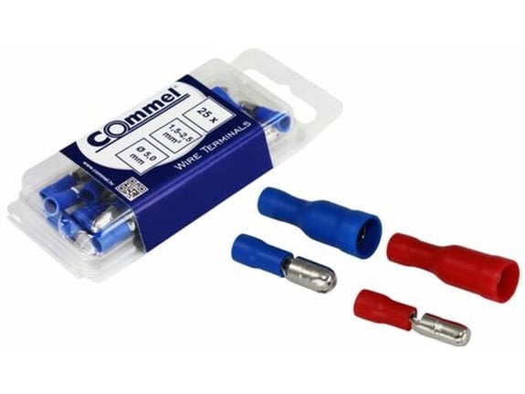 Commel Izolovani utikač za žicu 0.5-1.5mm2, 4mm, 25kom