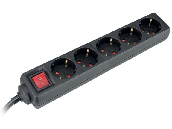 Commel Produžni kabl 5 utičnica sklop 16A 3500W 1.4m H05VV-F 3G1