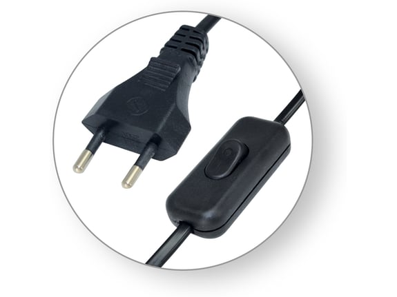 Commel Priključni kabl za rasvetu sa sklopkom 2m H03VVH2-F 2x0,75