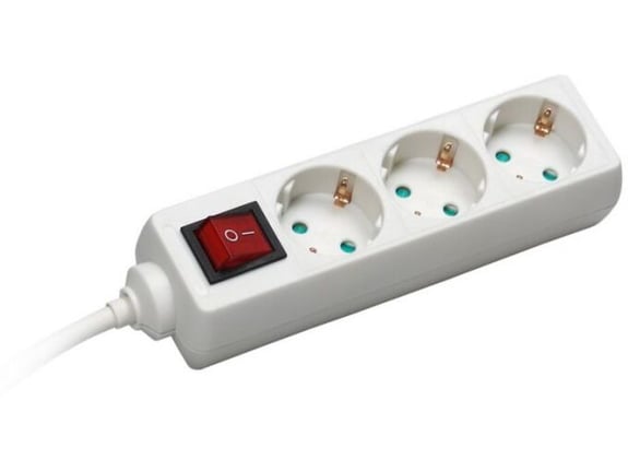 Commel Produžni kabal 3 utičnice 16A 250V 3500W sklopka 1,4m H05VV-F 3G1