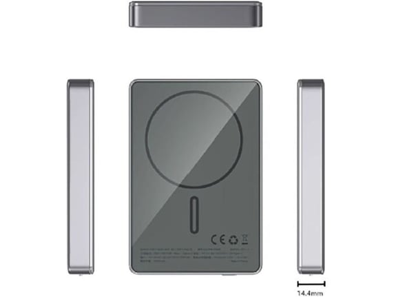 Puridea Power bank Apollon bežični 15W 5000 mAh alu