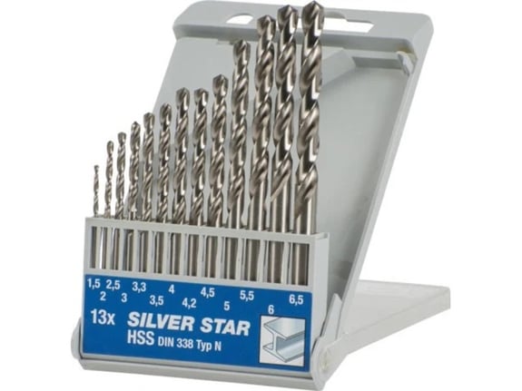 KWB Set burgija 1.5 - 6.5mm DIN 338 13-delni HSS-G Typ N