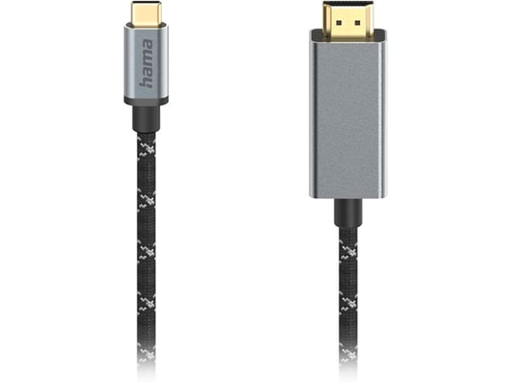 Hama Video kabl USB-C na HDMI, 4K, 1.50m, alu
