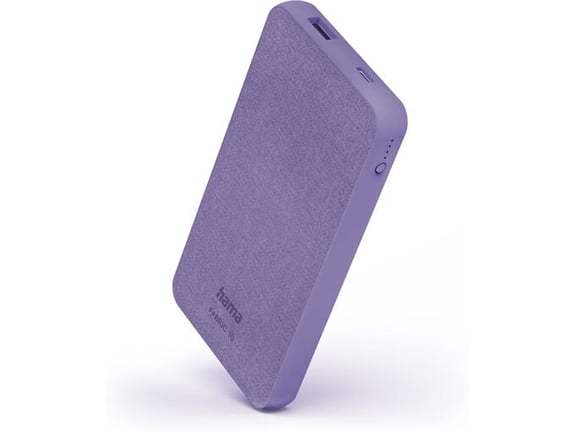 Hama Power bank Fabric 10 10000 mAh, lila USB-A + USB-C