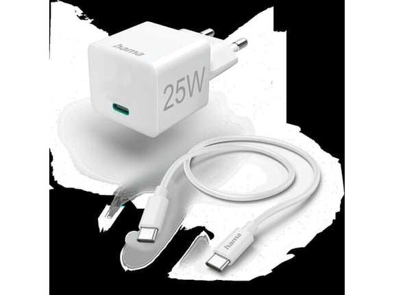 Hama Mini brzi punjač sa USB-C kablom PD 25W 1.5m
