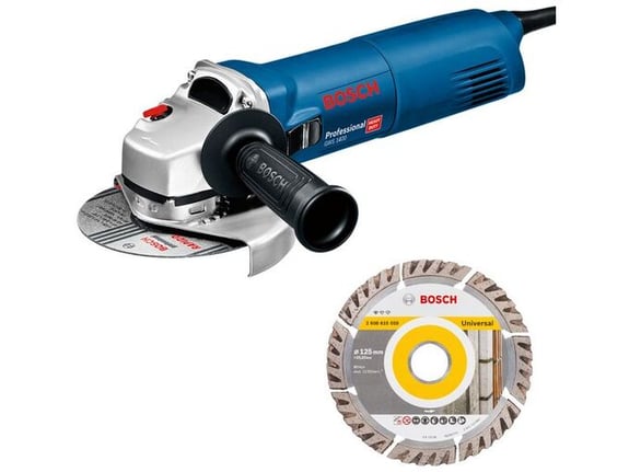 Bosch Ugaona brusilica GWS 1400 + dijamantska rezna ploča 0615990N1V