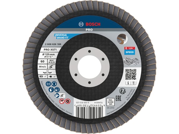 Bosch Lamelna brusna ploča, kosa, 125mm, G60 EXPERT X571 2608626188