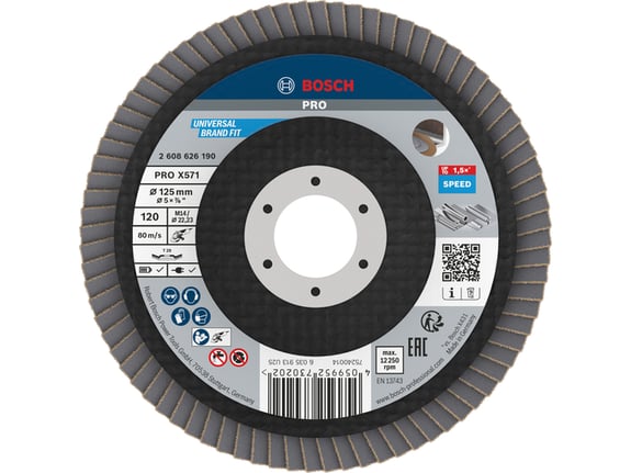 Bosch Lamelna brusna ploča, kosa, 125mm, G120 EXPERT X571 2608626190