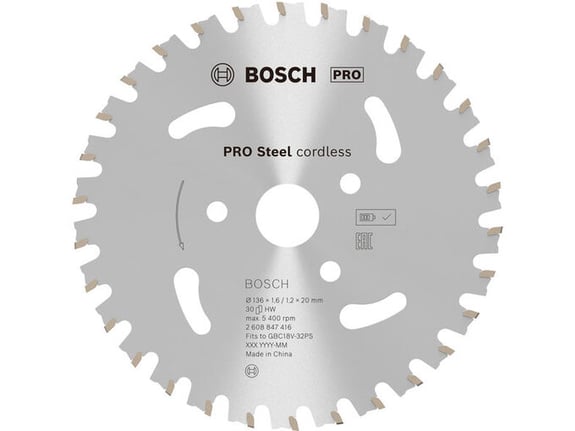 Bosch Akumulatorski rezač armature PRO Steel 136 x 1,6/1,1 x 20 2608847416